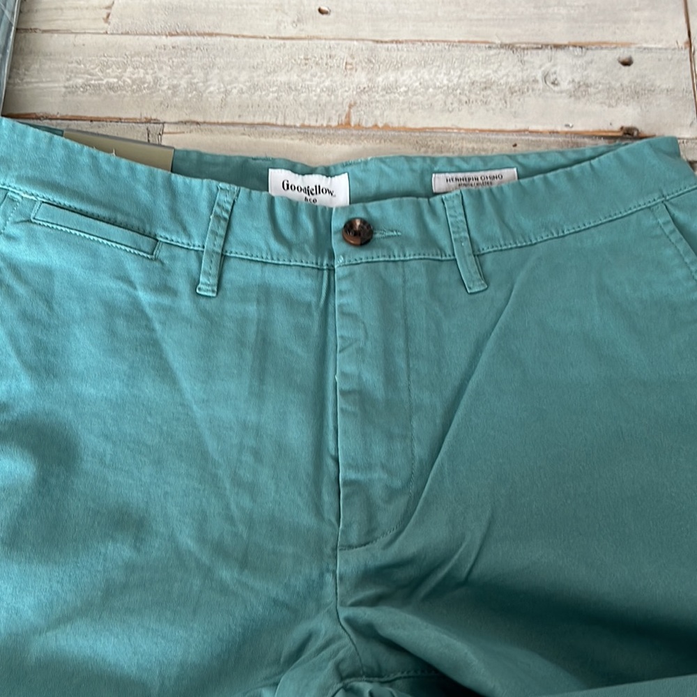 NWT Men's Goodfellow & Co. Dusk Green Chino Pants - Picture 4 of 6